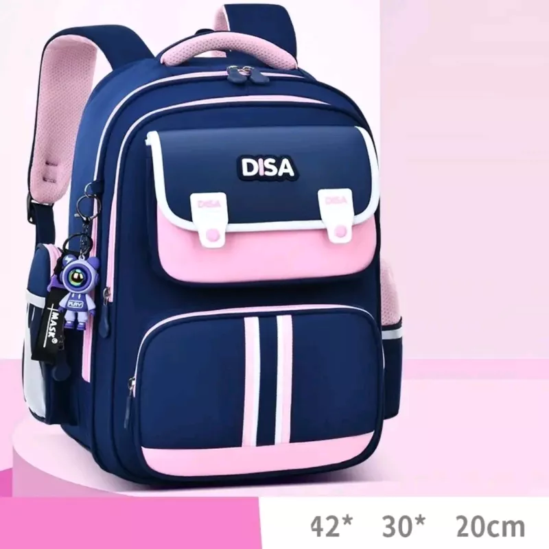 SAC À DOS SCOLAIRE DISA bicolore – Bleu marine & Rose